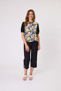 Tops: Chloe Top - Black Colour Mix