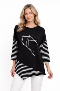 Bittermoon Region Top - Black/White