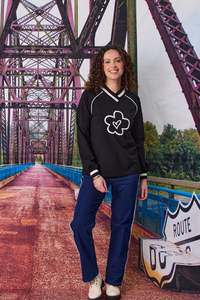 Tops: Daisy V-Neck Sweatshirt