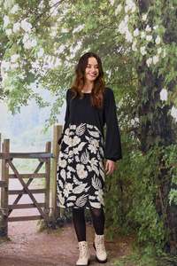 Dresses: Florence Contrast Dress - Black