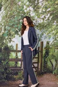 Cleo Stripe Trim Pant - Navy