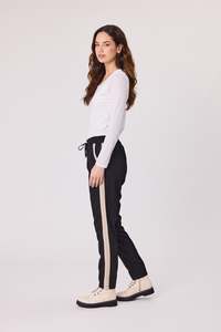 Sloane Side Stripe Pant - Black/Stone