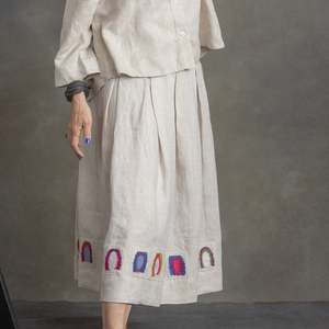 Liana Skirt- Natural With Patch