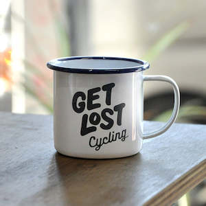 Merch Gift Vouchers: Get Lost Cycling Enamel Mug