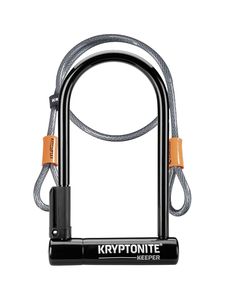 Kryptonite New-U Keeper Standard U-Lock with 4’ (120 cm) Flex Cable