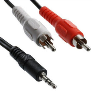 1.5m Premium 3.5mm Stereo Male To 2 RCA Male Music Jack Audio OFC Adaptor Cable