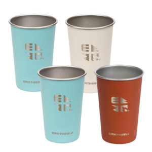 Earthwell Pint Cup 470ml - Four Pack with Free Cup Holders