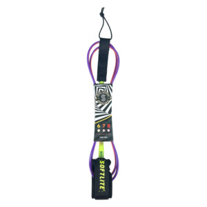 Water Everywhere: Softlite 7ft Surfboard Leash Purple Sunset