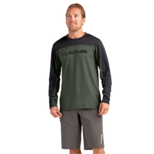 Dakine: Dakine Syncline LS Men's Bike Jersey Peat Green