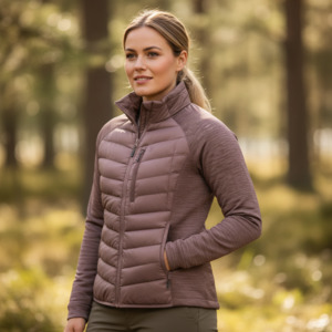 Take A Hike: Pinewood Abisko Hybrid Women's Powerfleece Marron rose