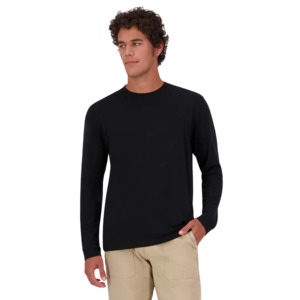 Go Snow: Mons Royale Mens Icon Relaxed Long Sleeve - Black