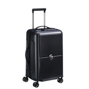 Delsey Turenne Travel Trolley Suitcase - Black 55cm