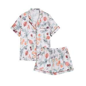 Thea Satin PJ Set | Fruits