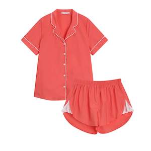 Gabrielle Collection: Gabrielle Cotton PJ Set | Coral