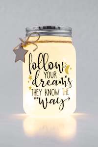Lights Lighting: STELLAR Sparkle Jar - Follow Your Dreams