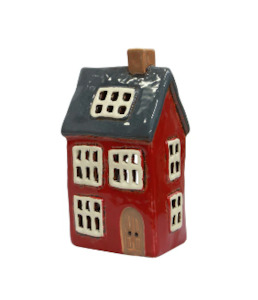 Tea Light Houses: Alsace Tea Light House Navy Roof
