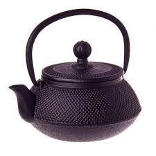 Cast Iron Tea Pots: CAST IRON TEA POT - HOBNAIL BLACK