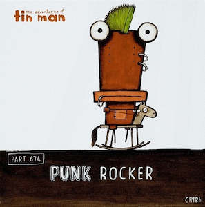 Block Mount Print-Punk Rocker