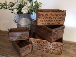 Trays Boards Boxes Baskets: Wooden Box with Rope Handles