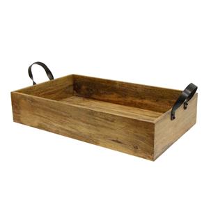 Trays Boards Boxes Baskets: Ploughmans Small Rectangle Tray Iron Handles
