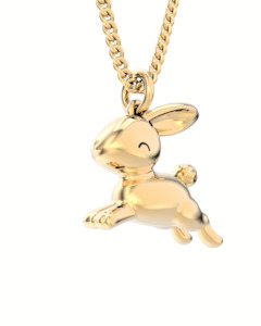 Chocli Jewelry: CHOCLI Flying Bunny Necklace