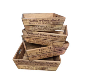 Trays Boards Boxes Baskets: Wooden Rectangular Trugs