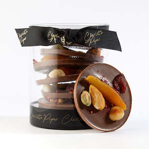 Speciality Foods: Milk Chocolate Mendiant Disc with Fruit & Nuts