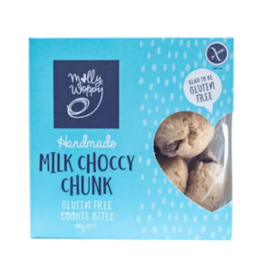 Speciality Foods: Molly Woppy Gluten Free Milk Choc Chunk Cookies