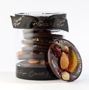 Speciality Foods: Dark Chocolate Mendiant with Fruit & Nuts