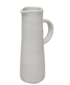 Vases Planters: Terracotta Jug - White