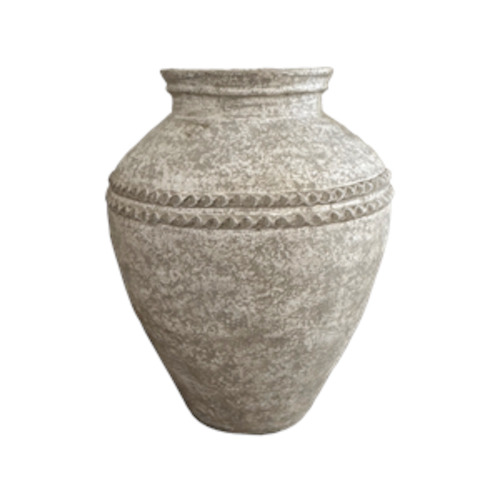 LOMBOK URN BEADED RUSTIC