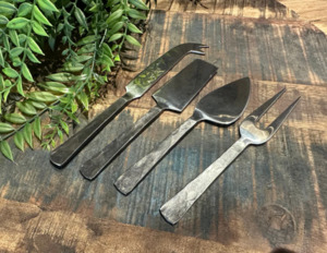 Old Forged Cheese Knife Set/4