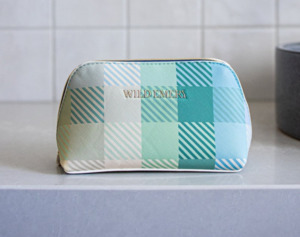Accessories: WILD EMERY - Blue Small Toilet Bag