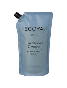 ECOYA Hand & Body Wash Refill - SANDALWOOD & AMBER