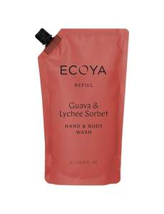 Ecoya: ECOYA Hand & Body Wash Refill - GUAVA & LYCHEE SORBET