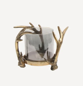 Candle Holders Lanterns Candles: Antler Hurricane