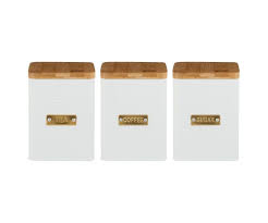 Coffee Tea: TYPHOON SQUARE CANNISTERS - White
