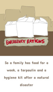 Products: Emergency Rations (e-card) - Gifted - The Joy of Giving - Charity Gift Donations - Gifts That Make a Real Difference