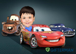 Lightning Racer Kids Caricature