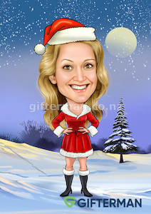 Products: Santa Girl Caricature