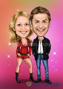Sexy Couple Caricature