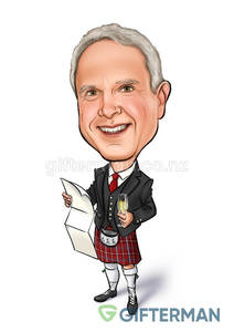 Wedding Groomsman Caricature
