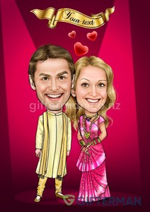 Indian Wedding Caricature