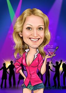 Party Girl Drawing