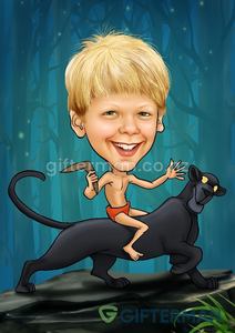 Mowgli Kids Caricature
