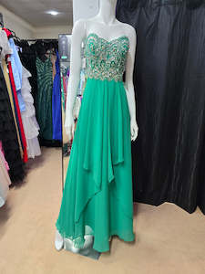 DPB0081 Sleeveless Rhinestone & Sequin Dress