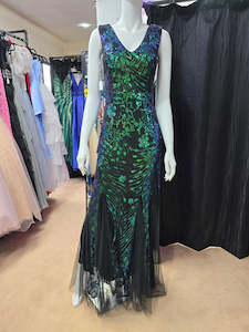 Dresses On Sale New: DPB0033 Mesh Tull Sequin Dress