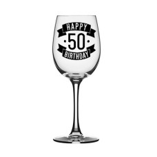 Black Photo Frame: Happy 50th Birthday