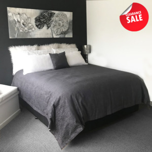 Bedroom: Chapeau Duvet Cover - Pewter [CLEARANCE]