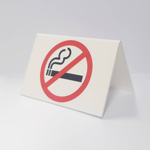 Bedroom: No Smoking Sign - Red/White